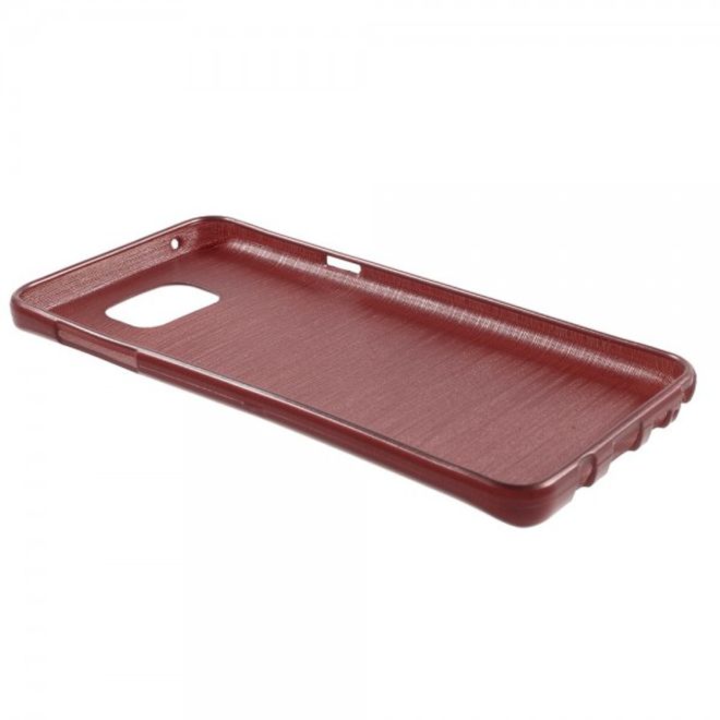 Samsung Galaxy Note 5 Elastisches, leicht glänzendes und gebürstetes Plastik Case - rot