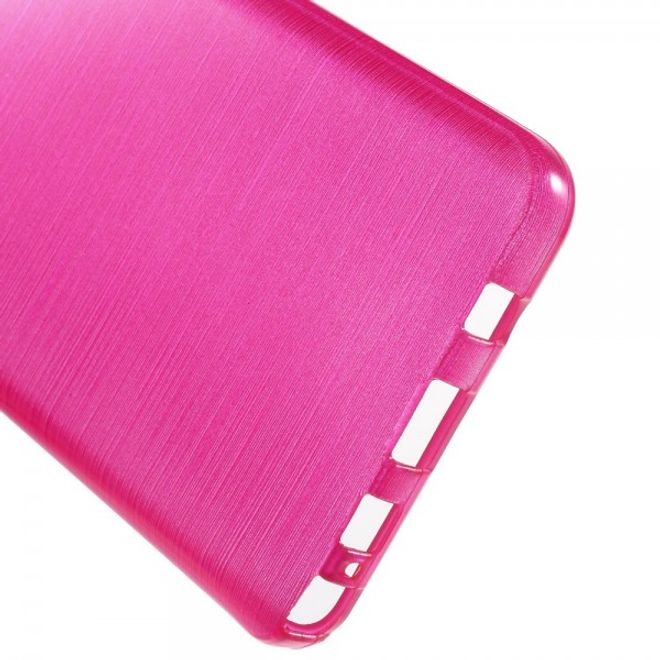 Samsung Galaxy Note 5 Elastisches, leicht glänzendes und gebürstetes Plastik Case - rosa