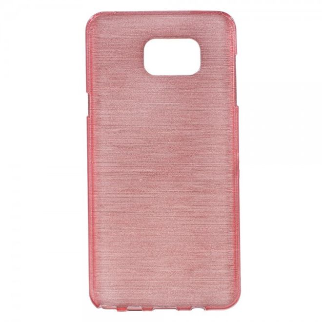 Samsung Galaxy Note 5 Elastisches, leicht glänzendes und gebürstetes Plastik Case - pink