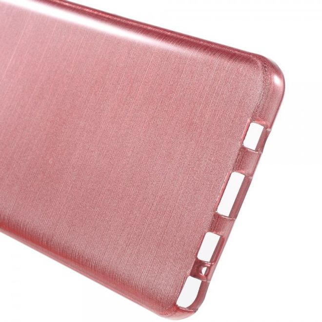 Samsung Galaxy Note 5 Elastisches, leicht glänzendes und gebürstetes Plastik Case - pink