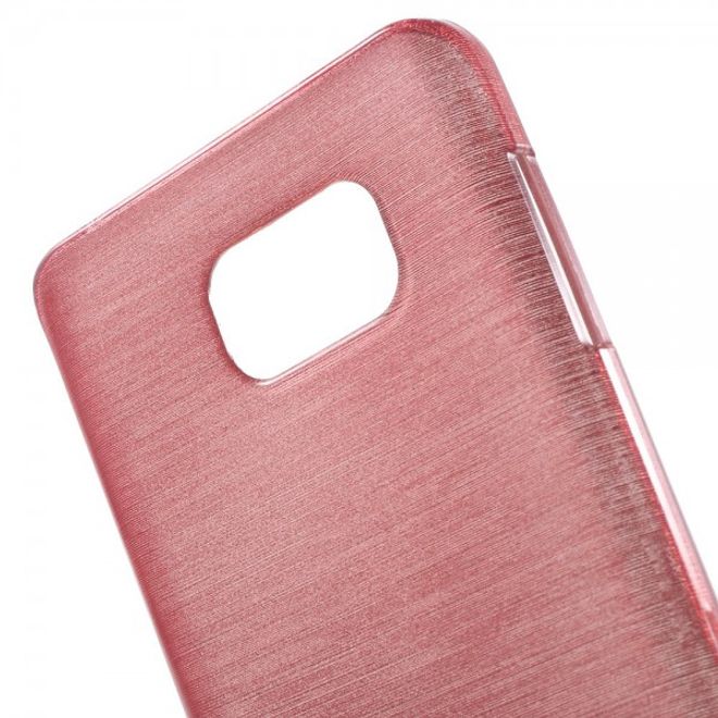 Samsung Galaxy Note 5 Elastisches, leicht glänzendes und gebürstetes Plastik Case - pink