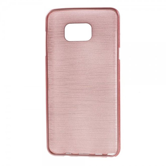 Samsung Galaxy Note 5 Elastisches, leicht glänzendes und gebürstetes Plastik Case - pink