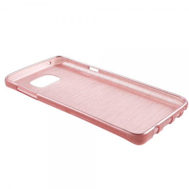 Samsung Galaxy Note 5 Elastisches, leicht glänzendes und gebürstetes Plastik Case - pink