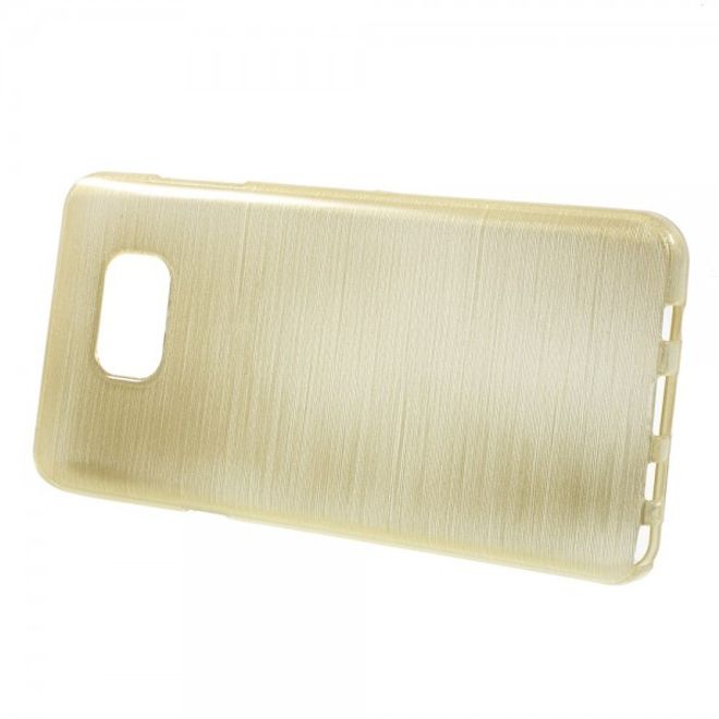 Samsung Galaxy Note 5 Elastisches, leicht glänzendes und gebürstetes Plastik Case - champagnerfarben
