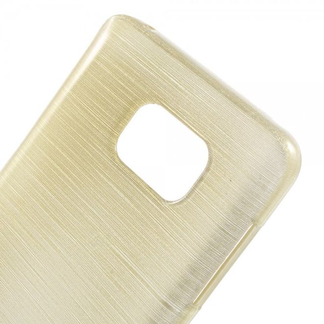 Samsung Galaxy Note 5 Elastisches, leicht glänzendes und gebürstetes Plastik Case - champagnerfarben