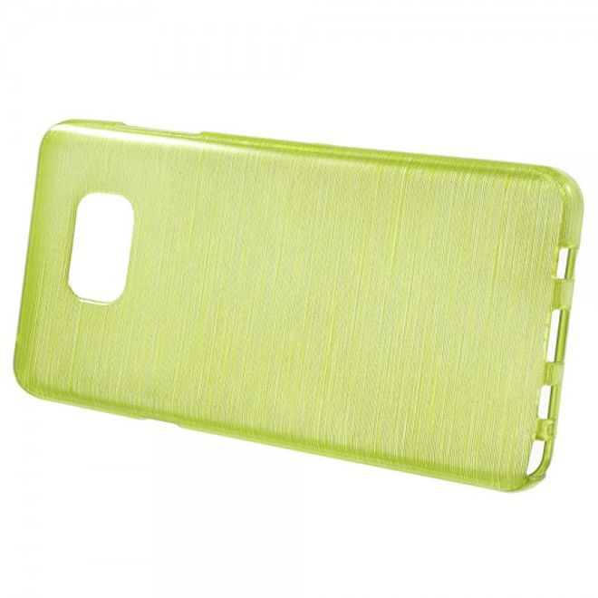 Samsung Galaxy Note 5 Elastisches, leicht glänzendes und gebürstetes Plastik Case - grün