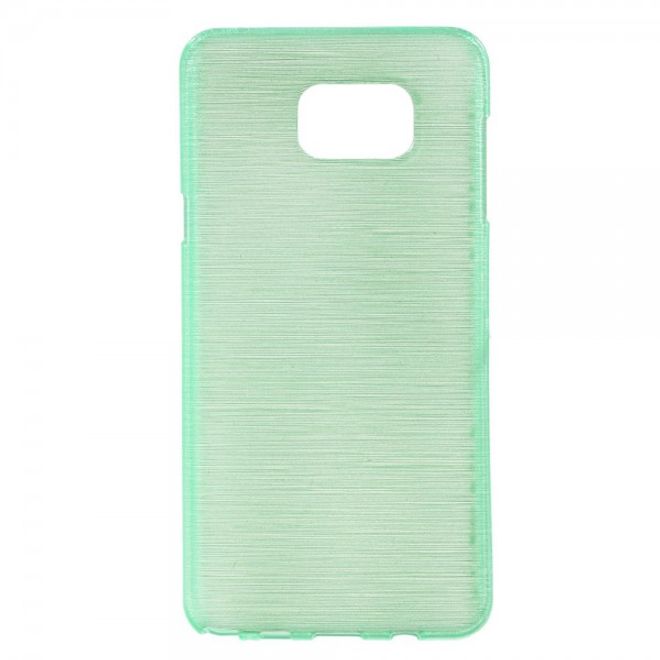 Samsung Galaxy Note 5 Elastisches, leicht glänzendes und gebürstetes Plastik Case - cyan