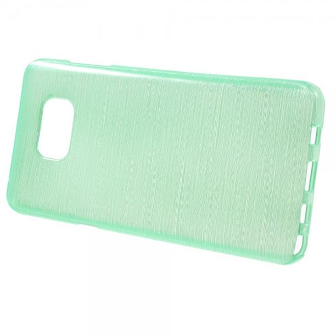 Samsung Galaxy Note 5 Elastisches, leicht glänzendes und gebürstetes Plastik Case - cyan