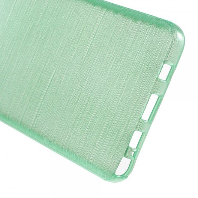 Samsung Galaxy Note 5 Elastisches, leicht glänzendes und gebürstetes Plastik Case - cyan