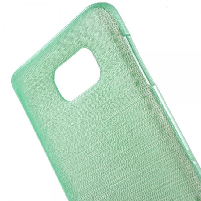 Samsung Galaxy Note 5 Elastisches, leicht glänzendes und gebürstetes Plastik Case - cyan