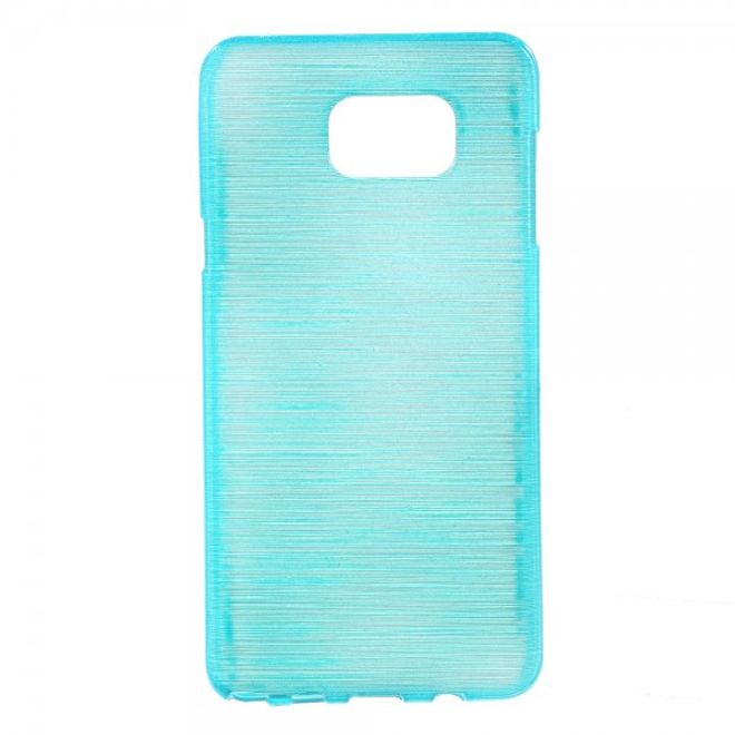 Samsung Galaxy Note 5 Elastisches, leicht glänzendes und gebürstetes Plastik Case - blau