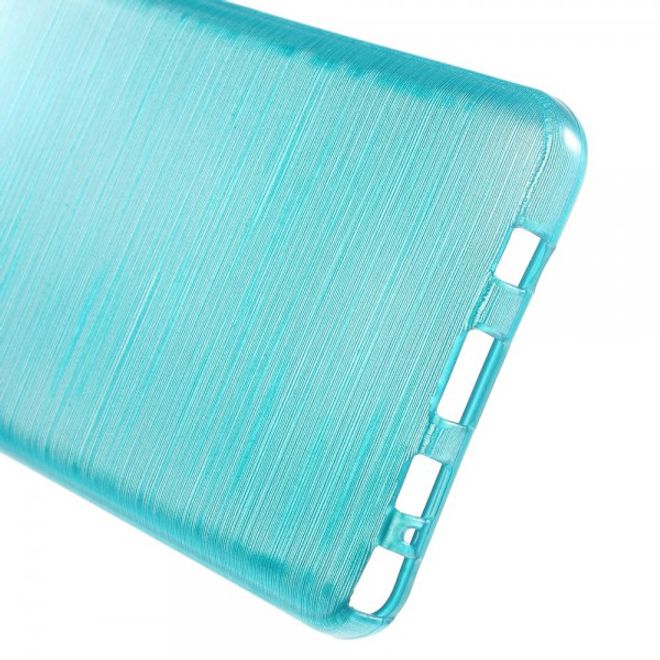 Samsung Galaxy Note 5 Elastisches, leicht glänzendes und gebürstetes Plastik Case - blau