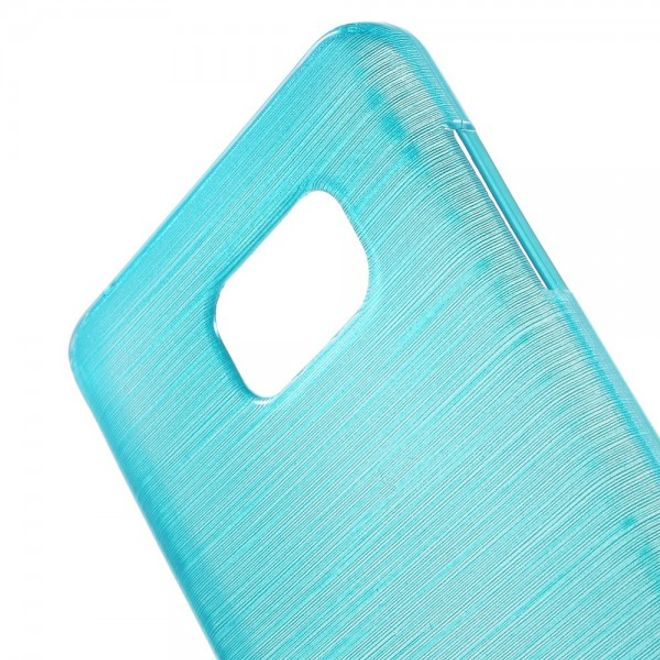 Samsung Galaxy Note 5 Elastisches, leicht glänzendes und gebürstetes Plastik Case - blau