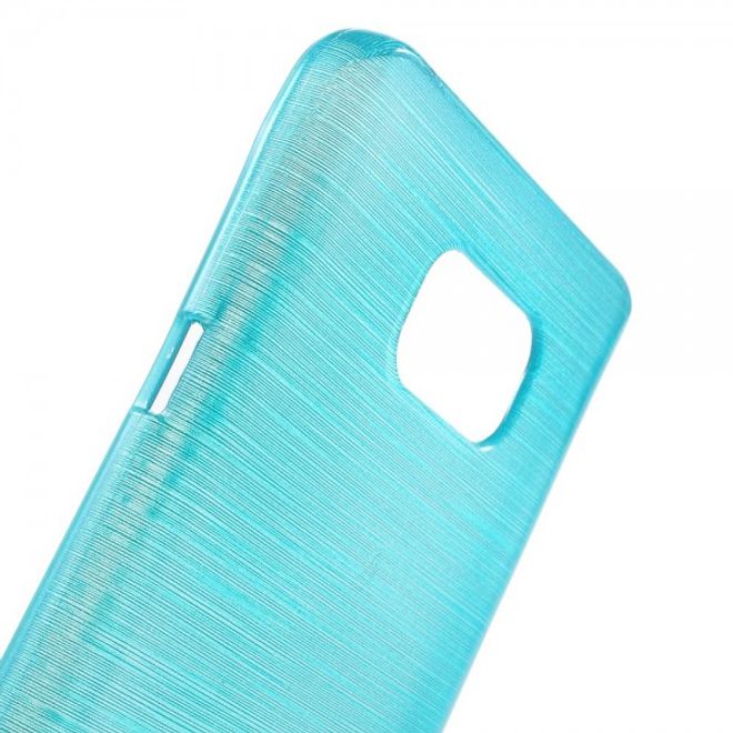 Samsung Galaxy Note 5 Elastisches, leicht glänzendes und gebürstetes Plastik Case - blau