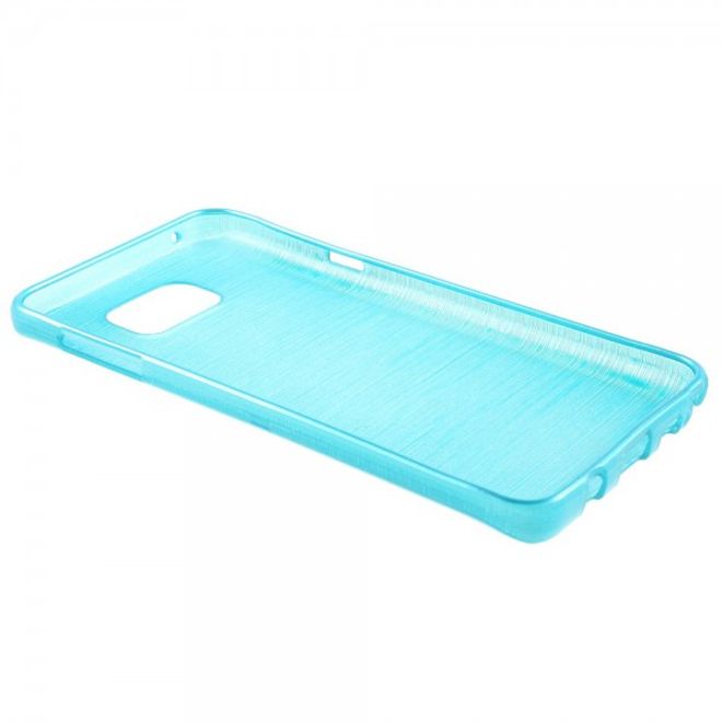 Samsung Galaxy Note 5 Elastisches, leicht glänzendes und gebürstetes Plastik Case - blau