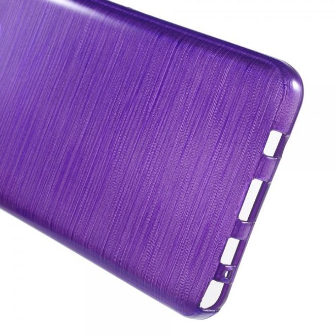 Samsung Galaxy Note 5 Elastisches, leicht glänzendes und gebürstetes Plastik Case - purpur
