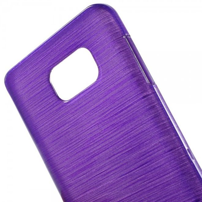 Samsung Galaxy Note 5 Elastisches, leicht glänzendes und gebürstetes Plastik Case - purpur