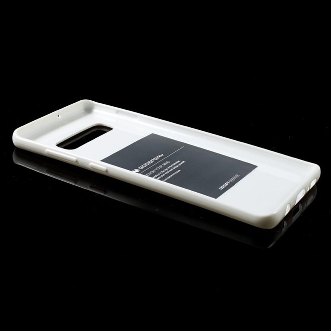 Samsung Galaxy Note 5 Goospery Elastisches, leicht glänzendes Plastik Case - weiss