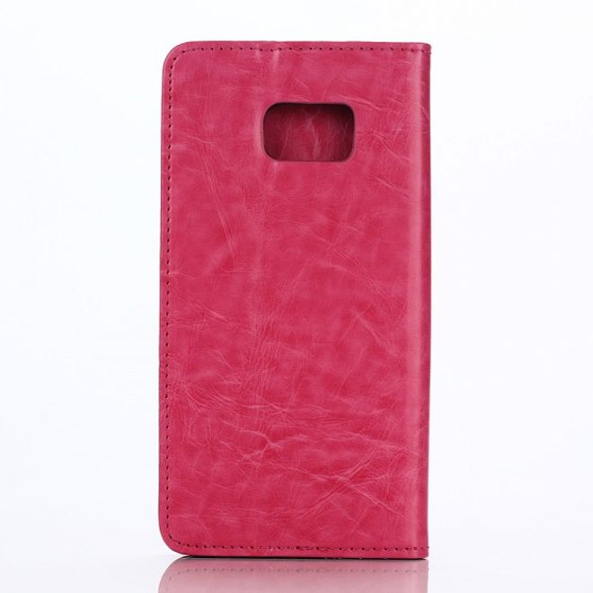 Galaxy S6 Edge Plus Elegantes Leder Case mit Standfunktion - rosa