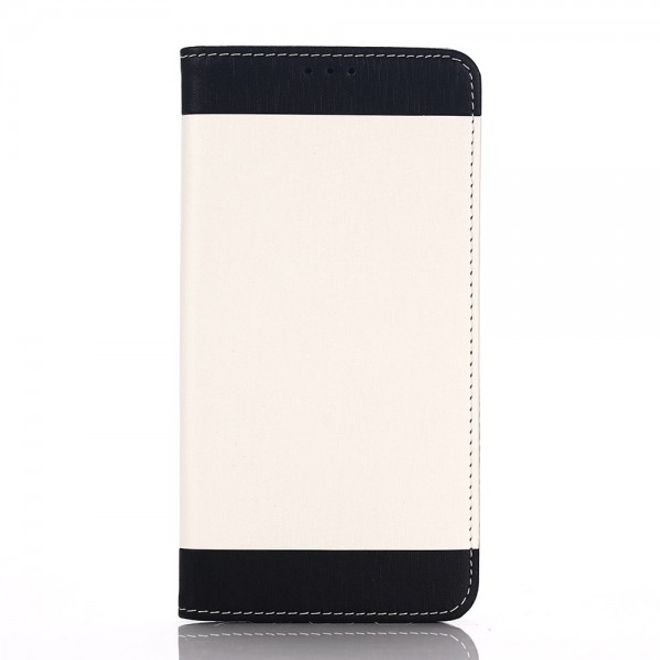 Galaxy S6 Edge Plus Leder Case mit seidenartiger Oberfläche - weiss