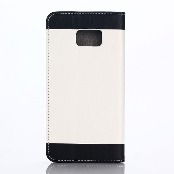 Galaxy S6 Edge Plus Leder Case mit seidenartiger Oberfläche - weiss
