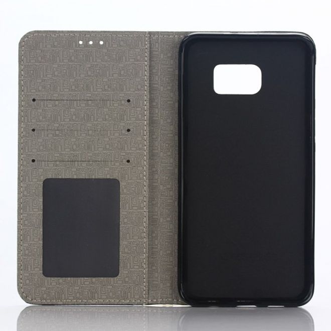 Galaxy S6 Edge Plus Leder Case mit seidenartiger Oberfläche - weiss