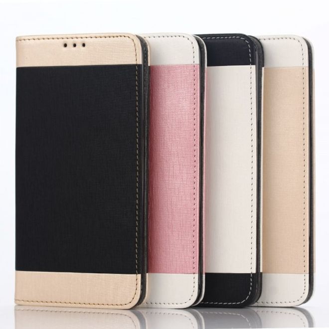 Galaxy S6 Edge Plus Leder Case mit seidenartiger Oberfläche - weiss