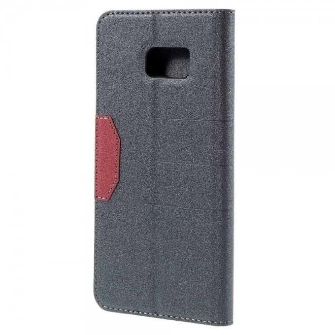 Galaxy S6 Edge Plus Leder Case mit Textur - grau