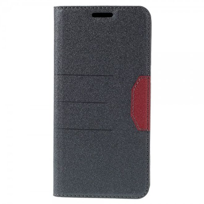 Galaxy S6 Edge Plus Leder Case mit Textur - grau