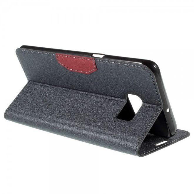 Galaxy S6 Edge Plus Leder Case mit Textur - grau