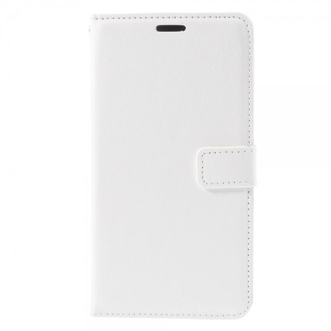 Galaxy S6 Edge Plus Leicht glänzendes Crazy Horse Leder Case - weiss