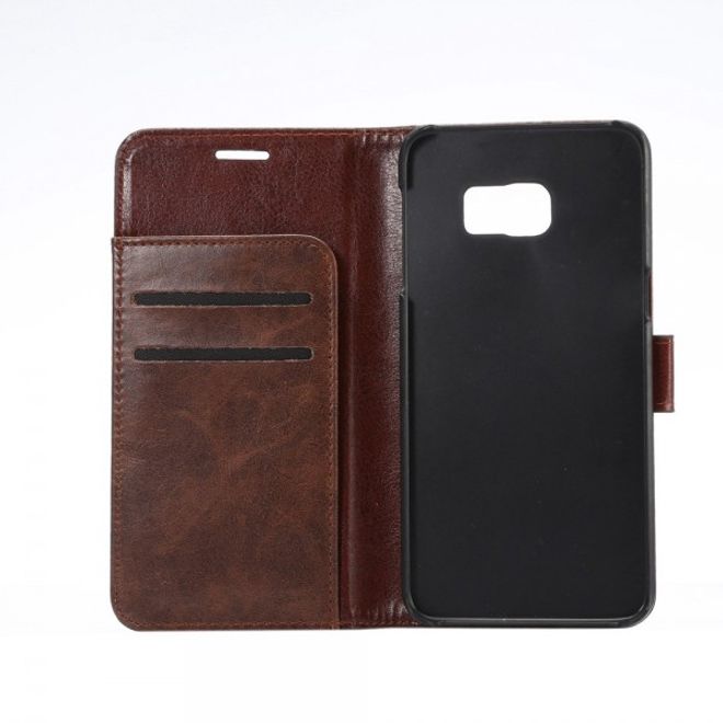 Galaxy S6 Edge Plus Elegantes Crazy Horse Leder Case - kafffeefarben