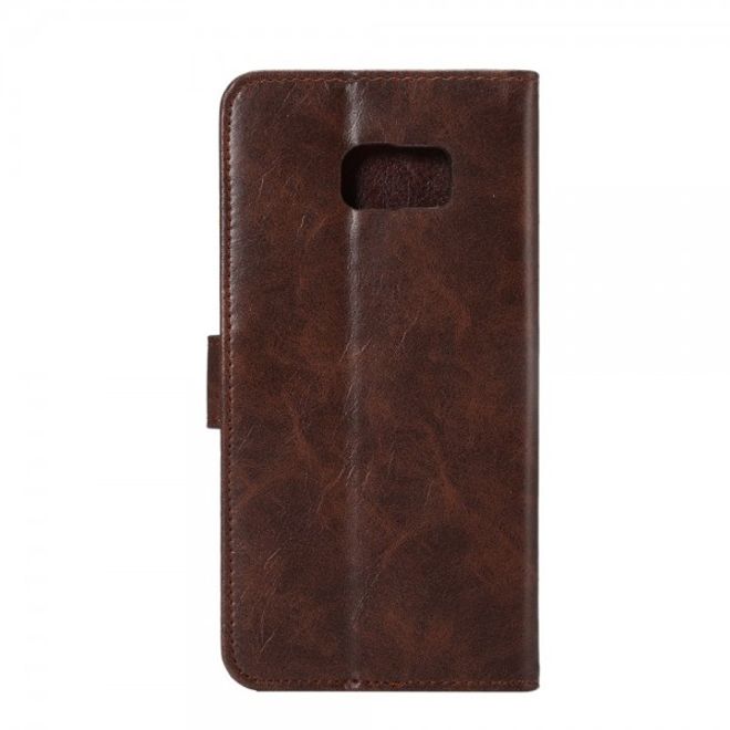 Galaxy S6 Edge Plus Elegantes Crazy Horse Leder Case - kafffeefarben