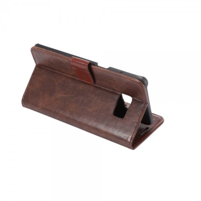 Galaxy S6 Edge Plus Elegantes Crazy Horse Leder Case - kafffeefarben