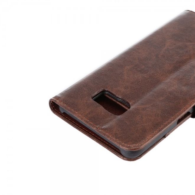 Galaxy S6 Edge Plus Elegantes Crazy Horse Leder Case - kafffeefarben