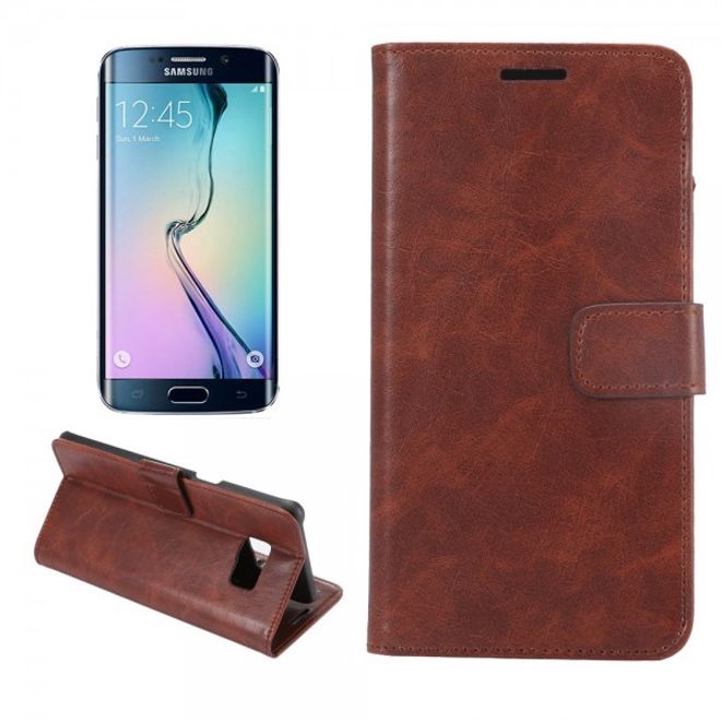 Galaxy S6 Edge Plus Elegantes Crazy Horse Leder Case - braun
