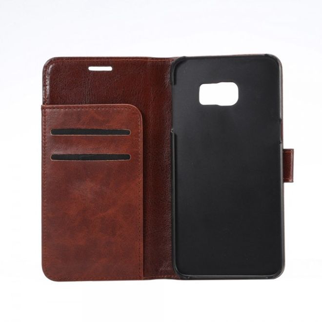 Galaxy S6 Edge Plus Elegantes Crazy Horse Leder Case - braun