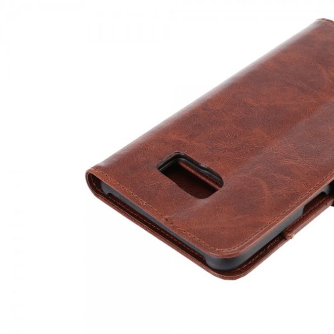 Galaxy S6 Edge Plus Elegantes Crazy Horse Leder Case - braun