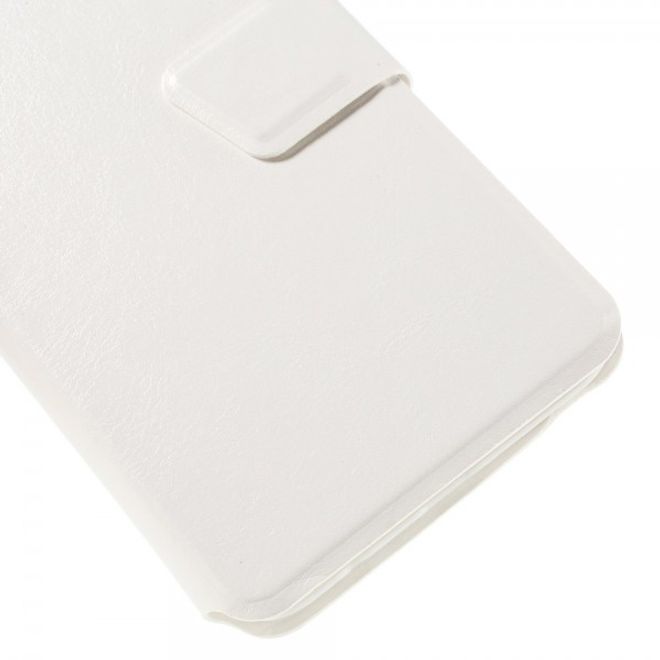 Galaxy S6 Edge Plus Trendiges Crazy Horse Leder Case mit Standfunktion - weiss