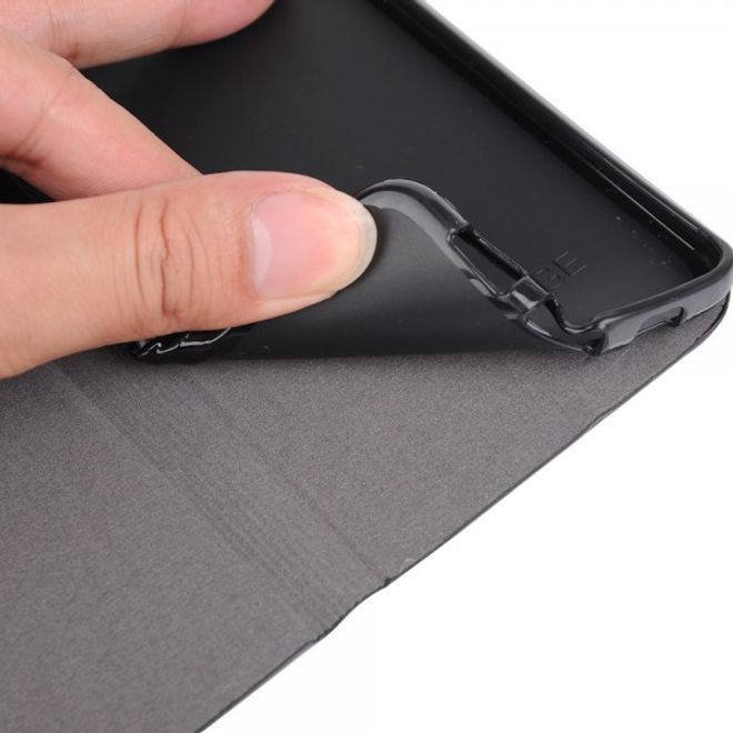 Galaxy S6 Edge Plus Zweifarbiges, stoffartiges Leder Case - kaffeefarben