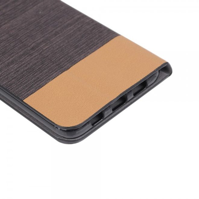 Galaxy S6 Edge Plus Zweifarbiges, stoffartiges Leder Case - kaffeefarben