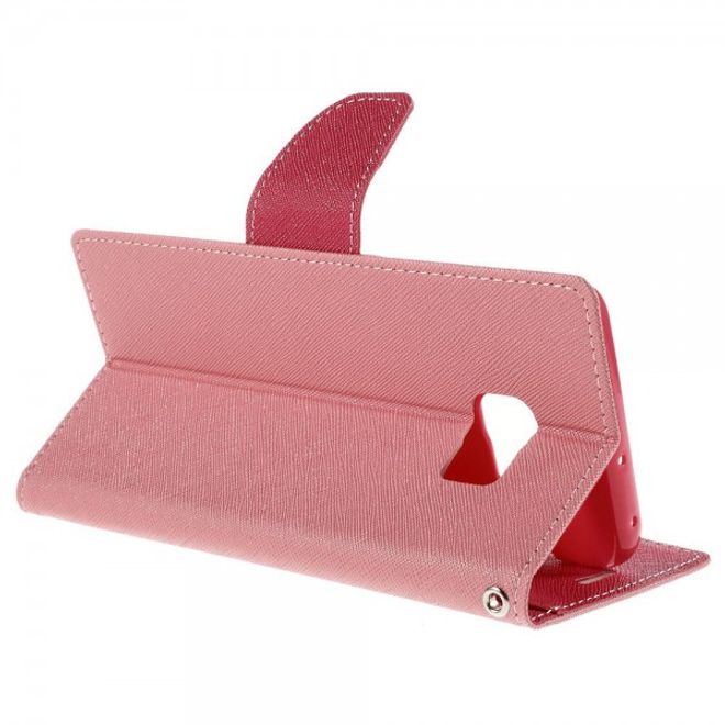 Goospery - Galaxy S6 Edge Plus Hülle - Handy Bookcover - Fancy Diary Series - rosa/pink