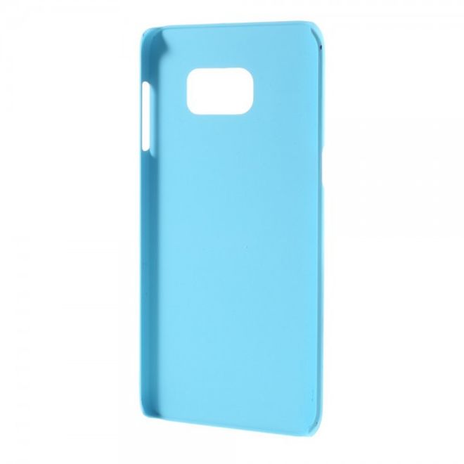 Galaxy S6 Edge Plus Gummiertes Hart Plastik Case - hellblau