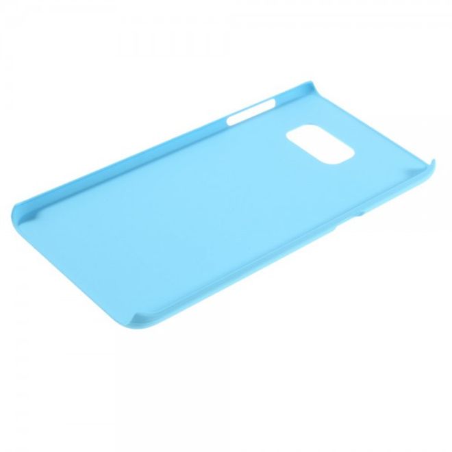 Galaxy S6 Edge Plus Gummiertes Hart Plastik Case - hellblau