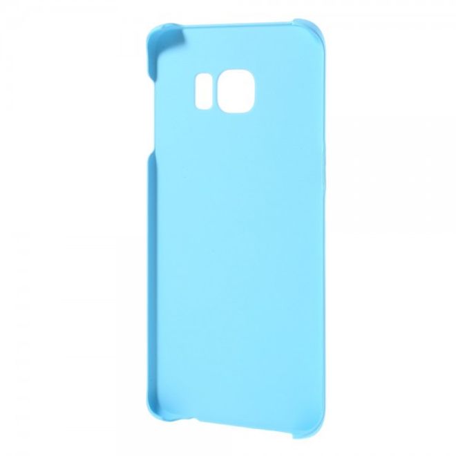 Galaxy S6 Edge Plus Gummiertes, rutschfestes Hart Plastik Case - hellblau
