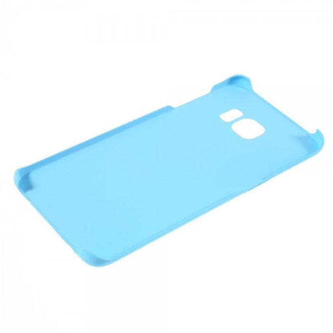 Galaxy S6 Edge Plus Gummiertes, rutschfestes Hart Plastik Case - hellblau