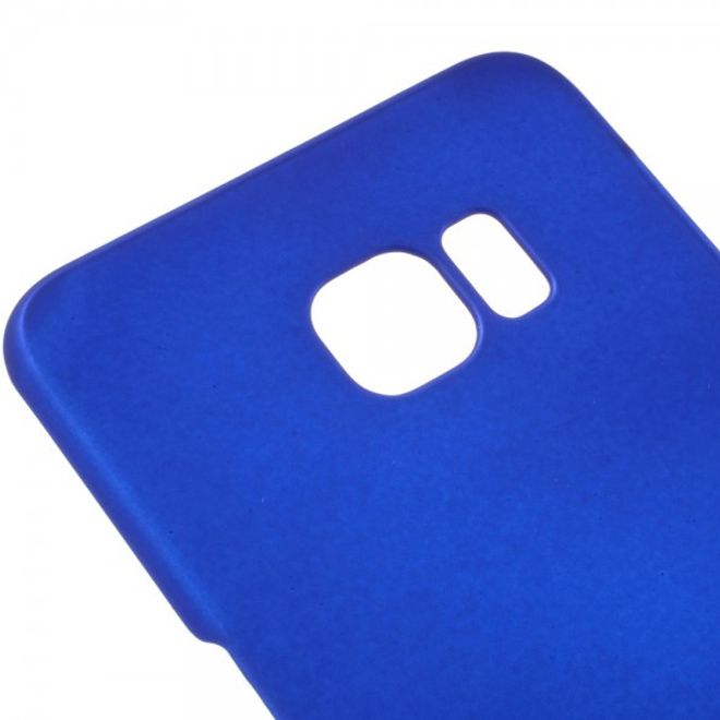 Galaxy S6 Edge Plus Gummiertes, rutschfestes Hart Plastik Case - dunkelblau