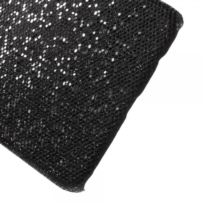 Galaxy S6 Edge Plus Glitzerndes Hart Plastik Case - schwarz