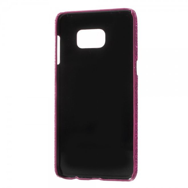 Galaxy S6 Edge Plus Glitzerndes Hart Plastik Case - rosa