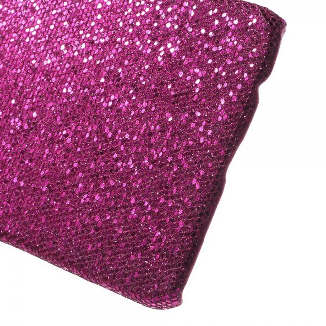 Galaxy S6 Edge Plus Glitzerndes Hart Plastik Case - rosa